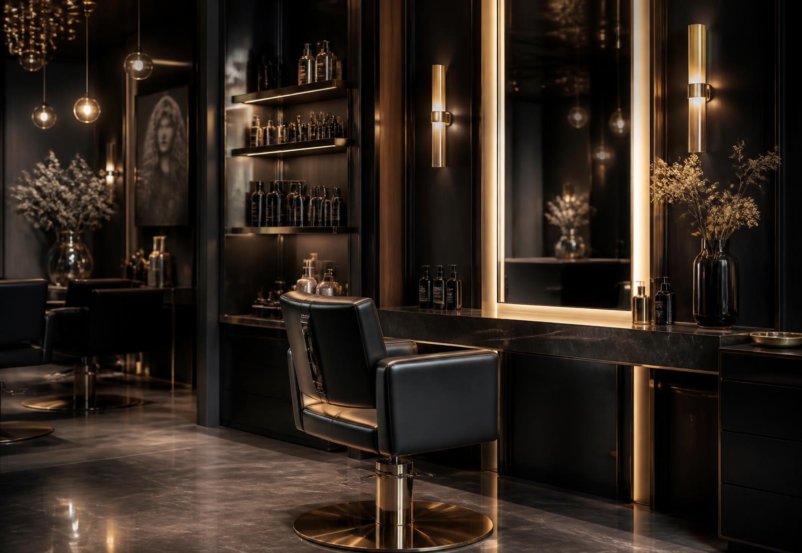 Wnętrze salonu Gold Keratin & Hair SPA